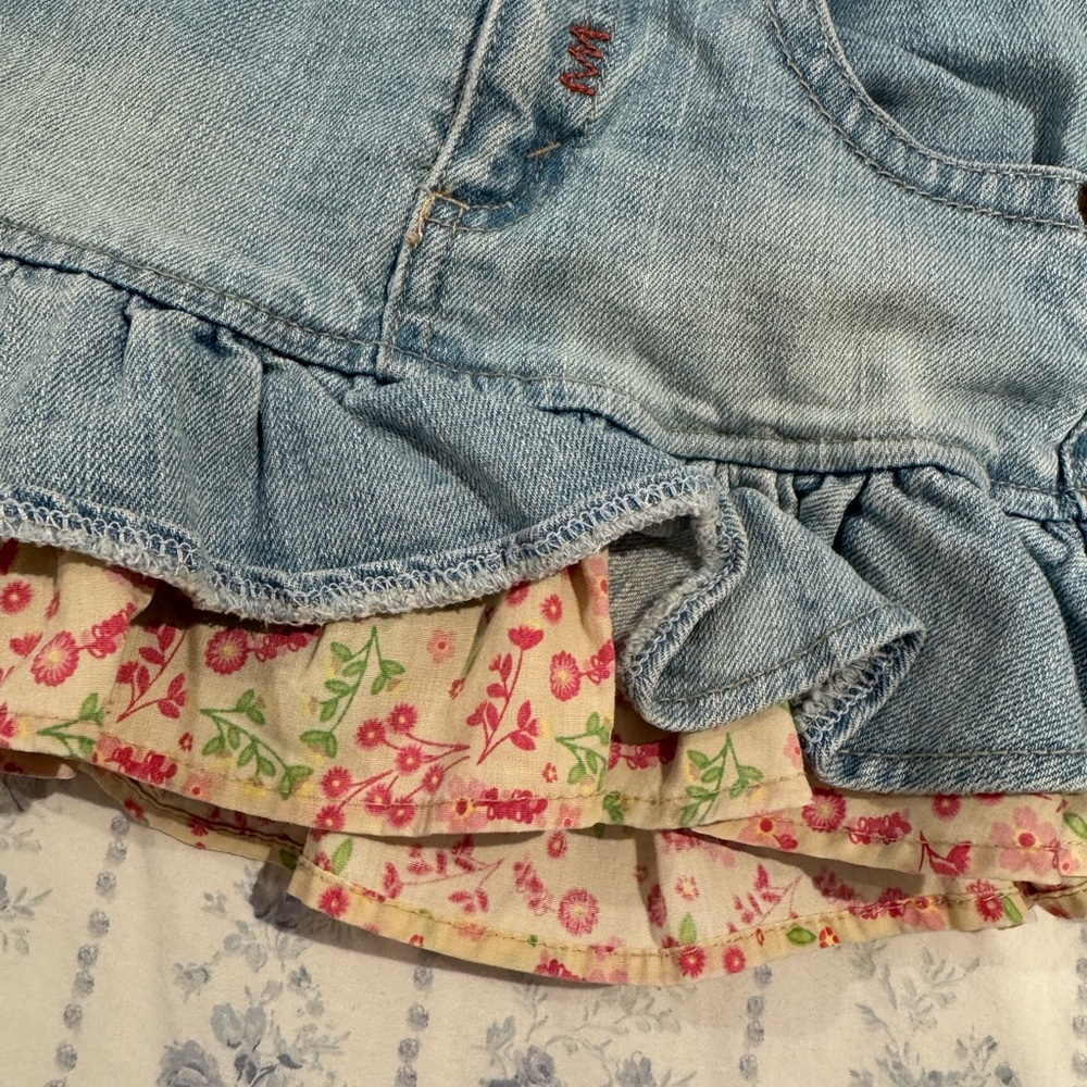 Y2K Ruffle Denim Skirt - Picture 5 of 6